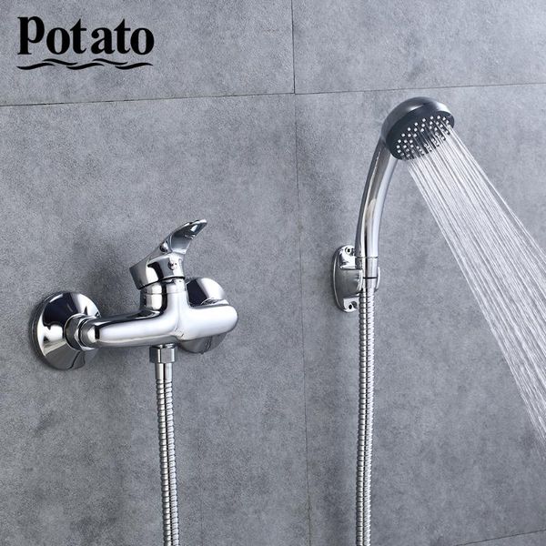 

bathroom shower sets potato faucet with handheld wall mounted and cold bath mixer tap p20214