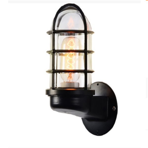 

vintage industrial wall light cage guard sconce loft lamp retro industry wind fixture modern lamps iron