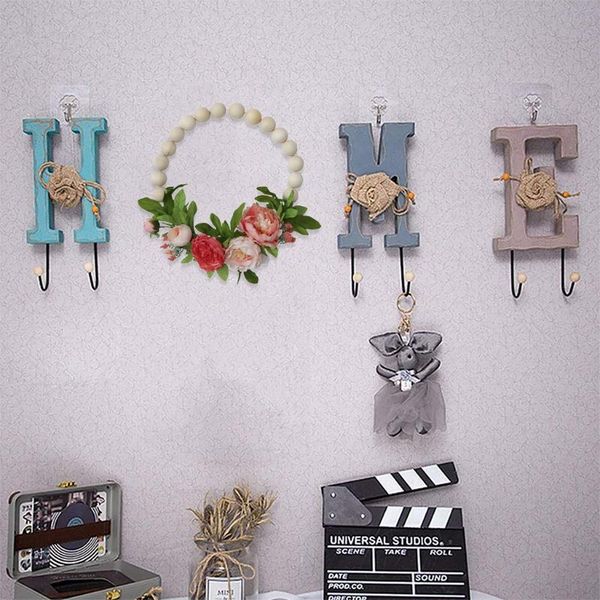

peony wood bead wreath simulation creative wedding decoration home wall garland h3cc decorative flowers & wreaths