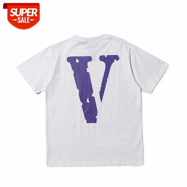 

european and american fashion brand life miami pop guerrilla shop limited purple big v loose men women couples short-sleeved t-shirt t #uw2i, White;black