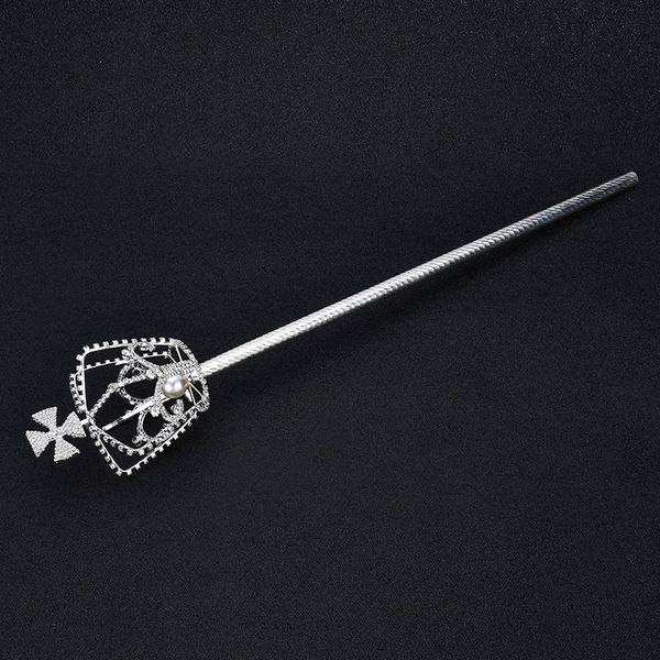 

hair clips & barrettes shiny hairpins jewelry fairy wand rhinestone inlaid fashion sophisticated scepters festival pageant costume accessori, Golden;silver