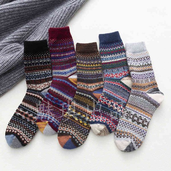 

socks 20 women's rabbit wool thickened warm medium tube famous family style, Black;white
