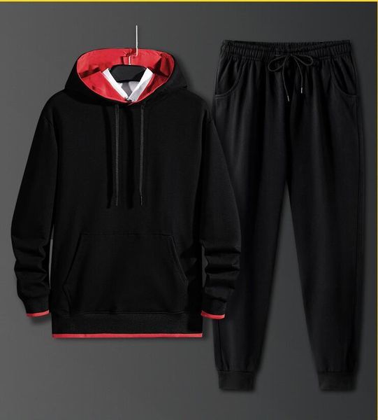 

men's tracksuits 2021 autumn hoodie+pants sets 2 pieces running tracksuit men sweatshirt sports set gym clothes sport suit, Gray