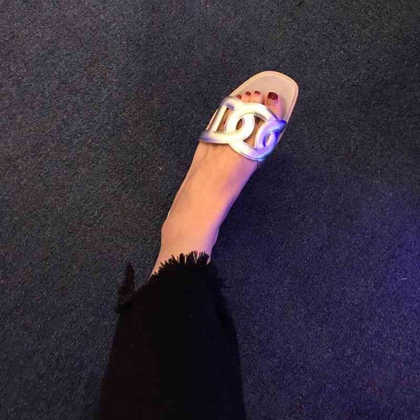 

silver slippers for women to wear all kinds of clothes, Black