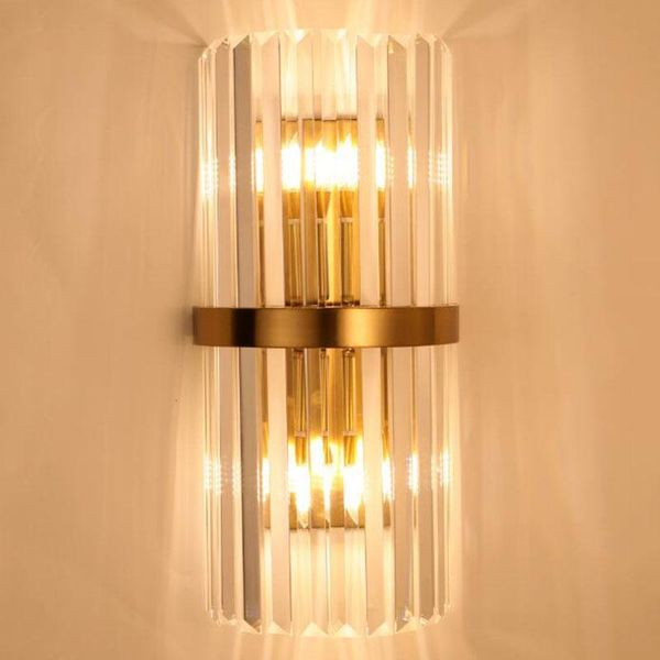 

wall lamp manggic modern luxury gold crystal bedside for bedroom led lights living room