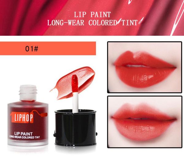 

lip gloss paint bucket tint stain vitamin moisturizing waterproof glaze lipstick nutritious easy color makeup tslm2