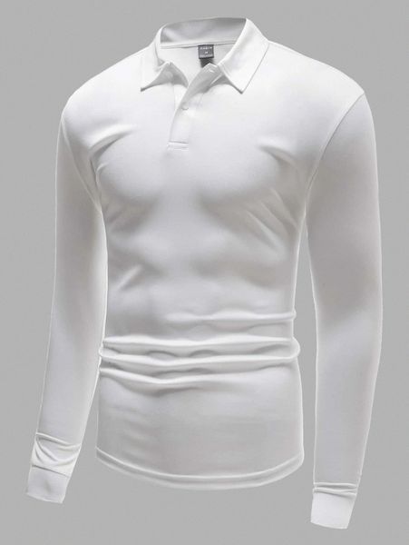 

men solid polo shirt g4b0#, White;black