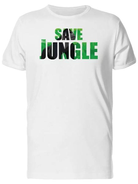 

Save The Jungle And Gorilla Men's Tee -Image by Shutterstock, White;black