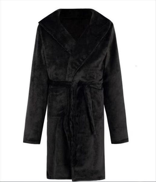 

winter couple bathrobe flannel men tracksuit robe womens lengthened coralline plush shawl long sleeved coat, Gray