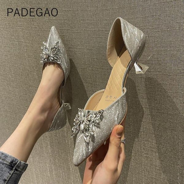 

shoes for women 2021 party crystal sequined pumps casual womens dress, Black