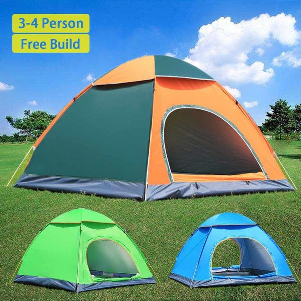 

tents and shelters outdoor camping accessories tent hiking 3-4 people oxford cloth portable waterproof layer