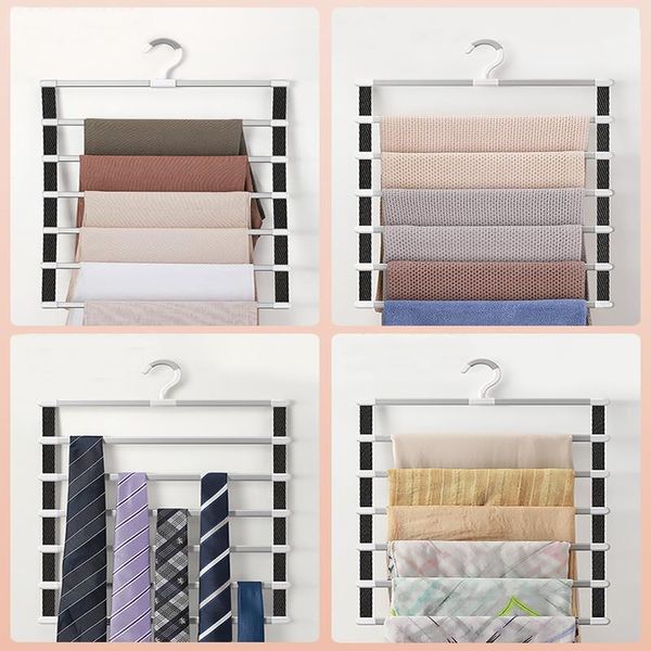 

hangers & racks 6 hole magic clothes hanger multi-function folding rotating wardrobe drying home organizer