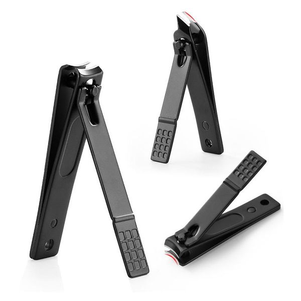 2022 Preto De Aço Inoxidável Nail Clipper 3 Estilo Definir Prego Corte Trimmer Toe Toe Ferramenta