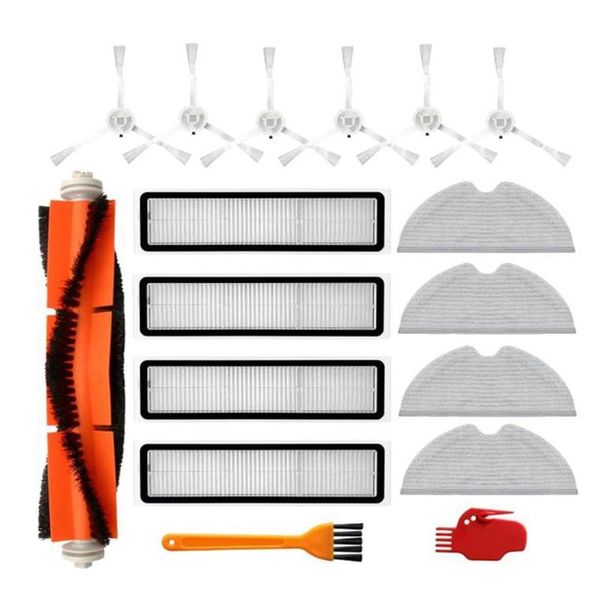 

vacuum cleaners accessories for dreame d9 cleaner parts,include 1 main brush,6 side brush,4 filters,4 mop cloth,2 cleaning brush