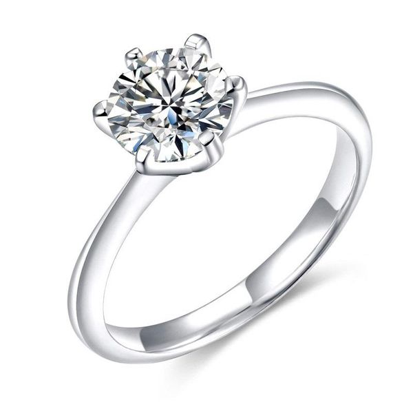 

cluster rings eamti 925 sterling silver ring classic wedding engagement ladies hearts arrows bague femme argent bride jewelry, Golden;silver