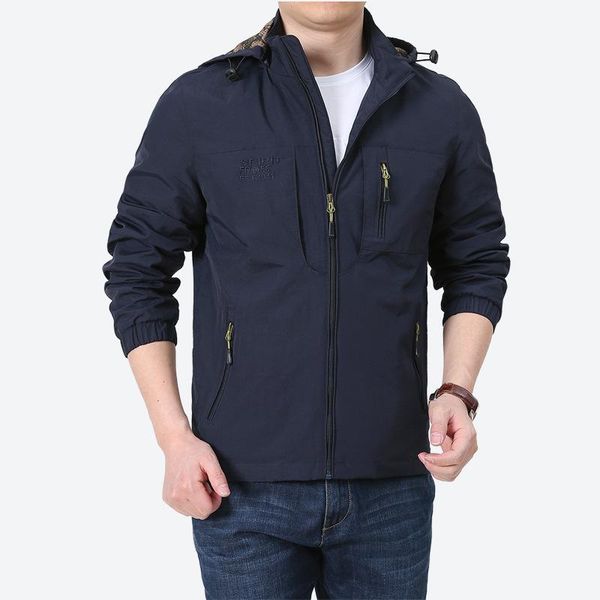

men's jackets casual men fashion coat jacket zip cardigan embroidery coats drop spring autumn outdoor travel windproof, Black;brown