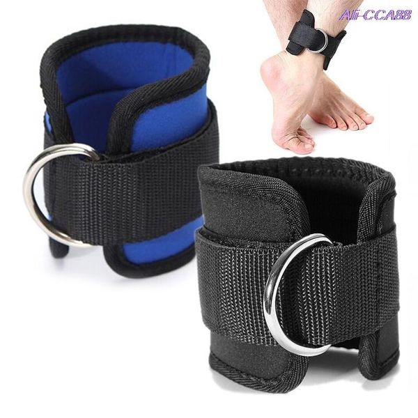 Apoio ao tornozelo 1 par de fitness resistance banda exercícios de anel d-ring com punhos duráveis ​​para exercícios de glúteis da perna