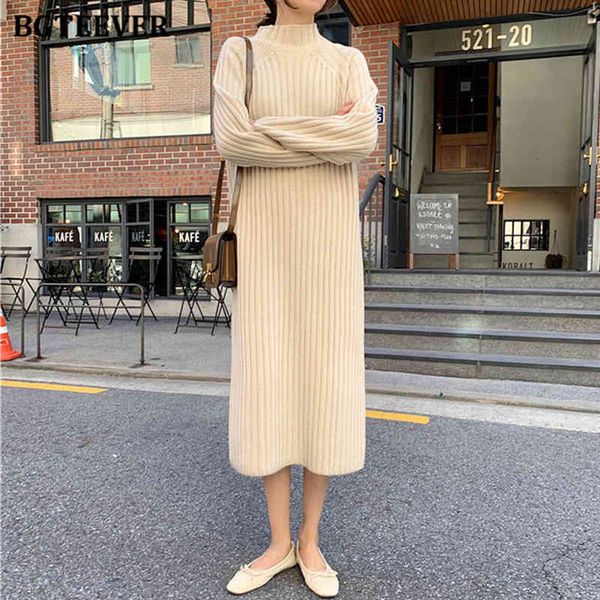 

dresses casual half turtleneck women striped sweater warm thick female knitted dress autumn winter knitting vestidos ka9g, Black;gray