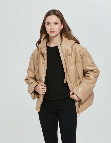 

autumn leather cotton padded women's jacket coat y12-35184, Black