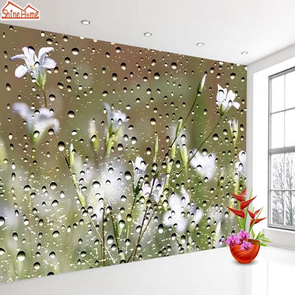 

wallpapers custom 3d floral water mural wallpaper walls paper home decor background wall murals non-woven for living room rolls