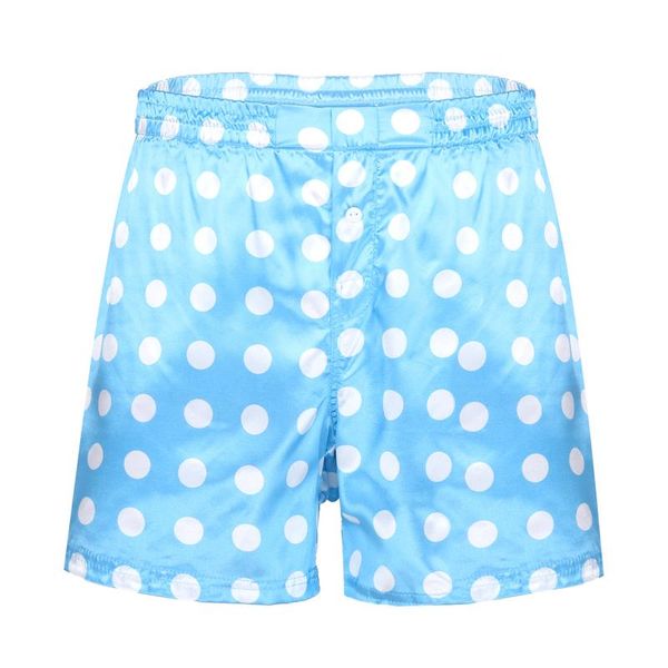 

men's sleepwear mens sissy love heart polka dot print classic soft boxer shorts sleep bottoms lightweight loose sports lounge short pan, Black;brown