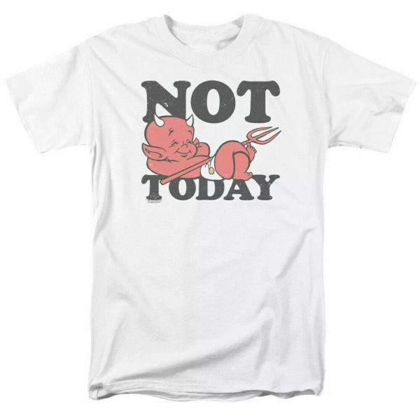 

stuff not today t shirt mens licensed cartoon merchandise little devil white, White;black