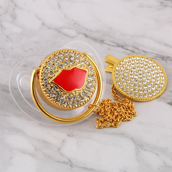 

pacifiers# baby bling pacifier clip red kiss lip dummy funny silicone nipples soothers care