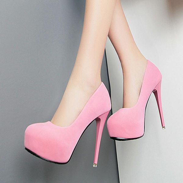 

dress shoes selling women shoe round head toe pumps patent suede red 12cm high heels boat shadow wedding zapatos mujer, Black
