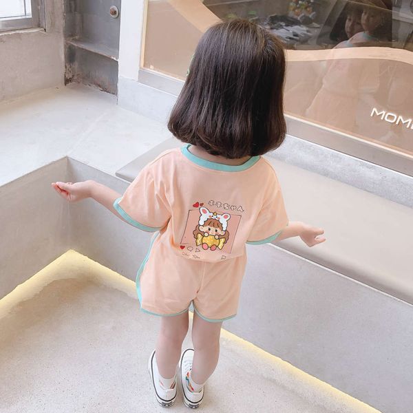 

summer cute set 2-piece children's wear, White