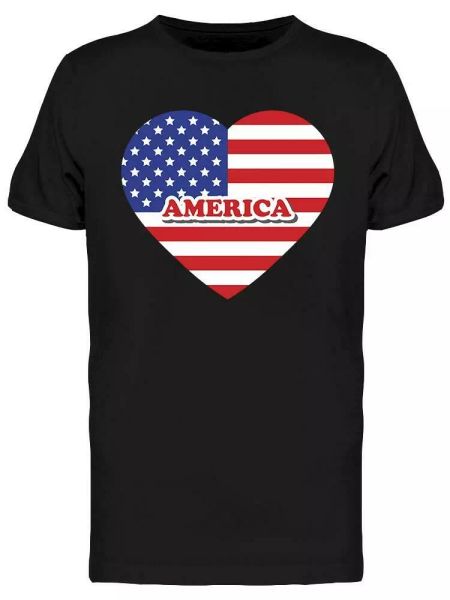 

i love america design tee men's -image by shutterstock, White;black