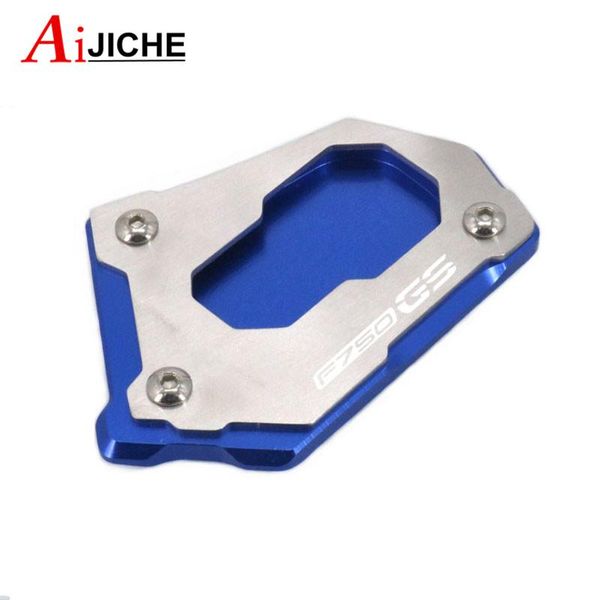 

pedals for f750gs f750 gs f 750gs 2021 motorcycle cnc kickstand foot side stand extension pad support plate with logo