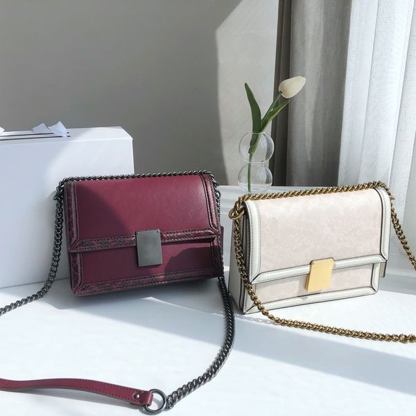 

2021new fashion womens shoulder colar burgundy bags luxury designer trendy women crossbags genuine and alloy handbags popular purse shopping