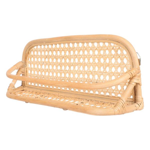 

hangers & racks 1pc idyllic style storage rack multifunction rattan basket sundries beige
