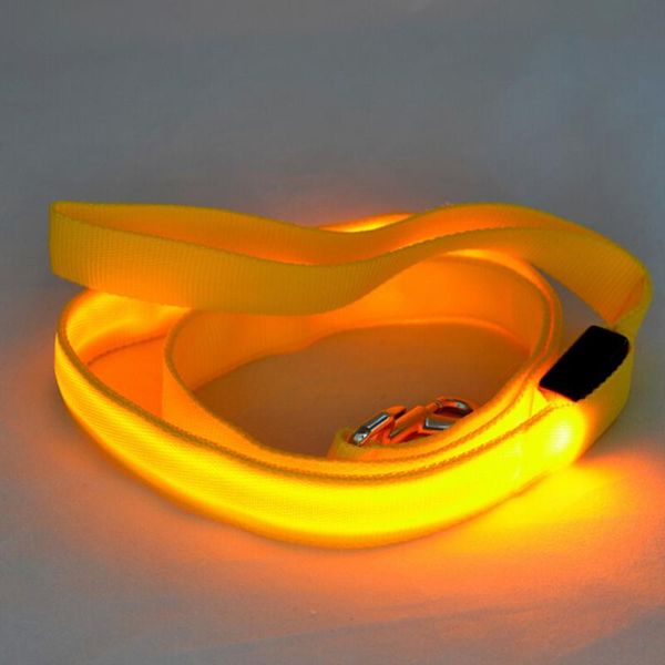 

lead night light up glowing safe luminous strip visible flashing led dog leash pet supplies nylon usb charging adjustable modes collars & le