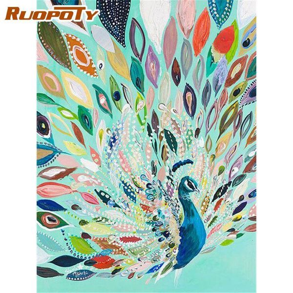 

paintings ruopoty painting by numbers for adults blue animal oil paints gift acrylic pigment drawing canvas home decorations