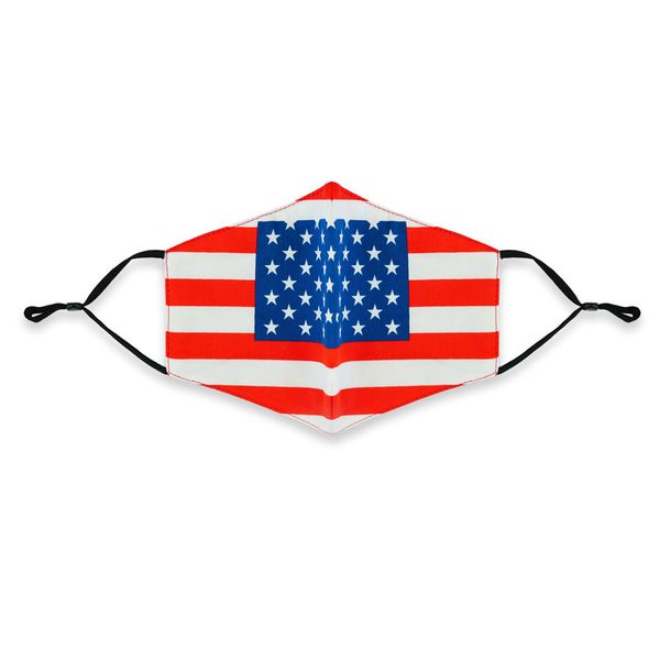 

flag american printed cotton mask two-layer dust-proof adult