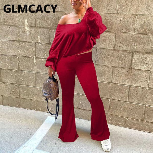 

women casual solid two piece suits fall winter set 210702, White