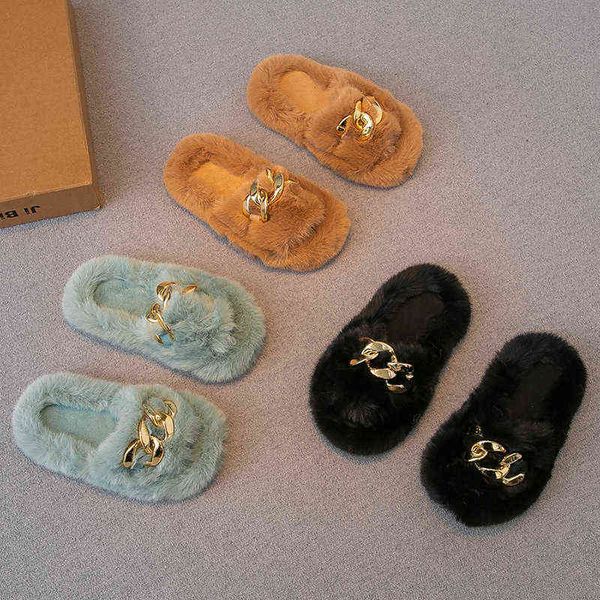 

girls cotton slippers fur shoes winter new children shoe little girl princess solid color indoor big kids fleece metal decorate g1210, Black;red