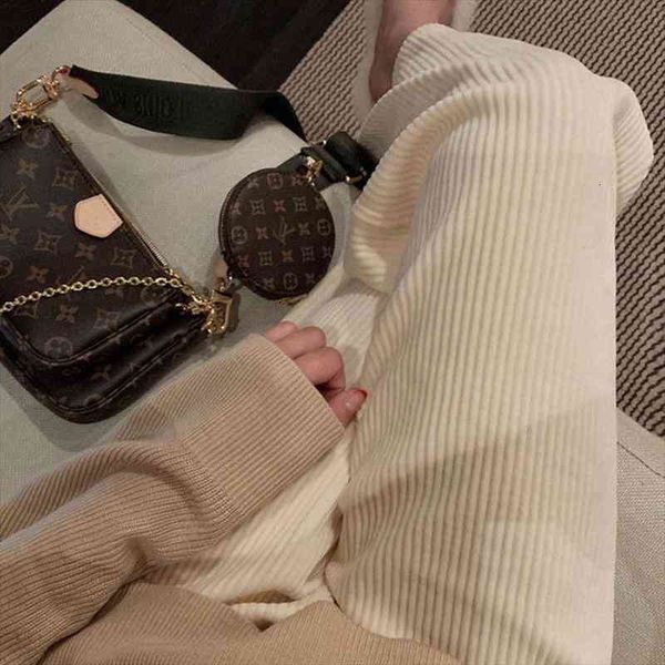 

beige corduroy wide leg pants women baggy oversize palazzo korean fashion black trousers female spring autumn, Black;white