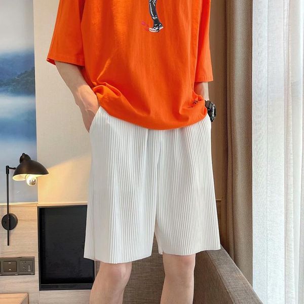 

korean version riffraff handsome solid color pants trend hong kong wind shorts men's, White;black