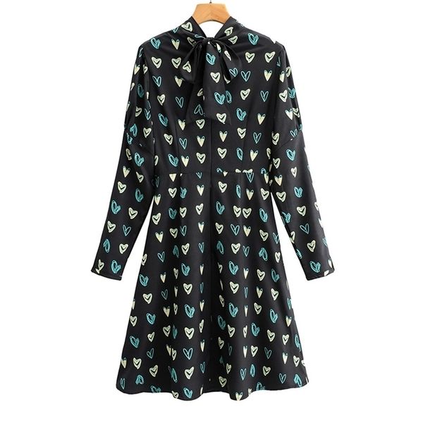 

summer women dress deep bow neck female long sleeve casual pleated dresses a-line size l 210524, Black;gray
