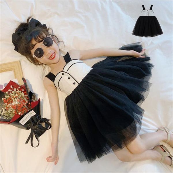 

1 6y summer girls girl dresses cotton lace fluffy tutu princess kids sleeveless children clothes, Red;yellow
