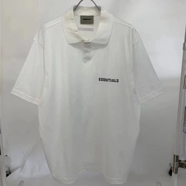 

men's polos fog polo women men 1:1 quality cotton oversize essentials t-shirts tees 5i1j, White;black