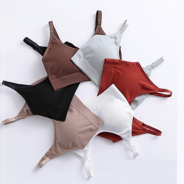

bras ladies unrimmed underwear vest-style thin lingerie soft wrapped chest for women bralette seamless thread, Red;black