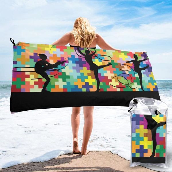 

ultralight compact quick drying towel woman doing calisthenics gymnastics sport microfiber camping hiking outdoor travel