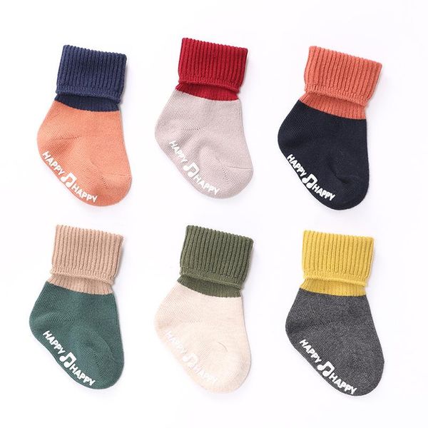 

spring baby socks cotton toddler anti-slip 0-3year autumn winter boys girls sock born, Pink;yellow