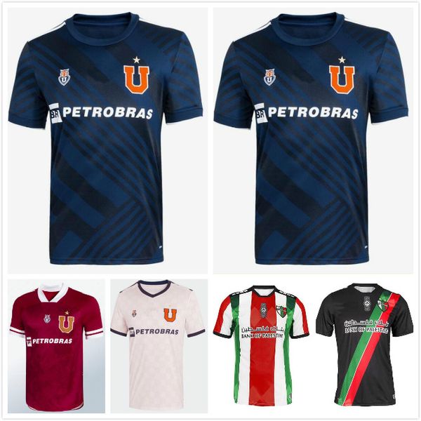 

21 22 club universidad de chile home soccer jerseys 2021 2022 lsoteldo oroz henriquez beausejour echeverria camiseta away football shirt, Black;yellow