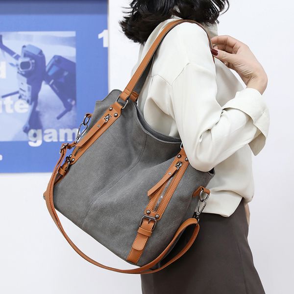 

women bag canvas fashion tote female large capacity shoulder bag handbag casual tote crossbody bag messenger mm