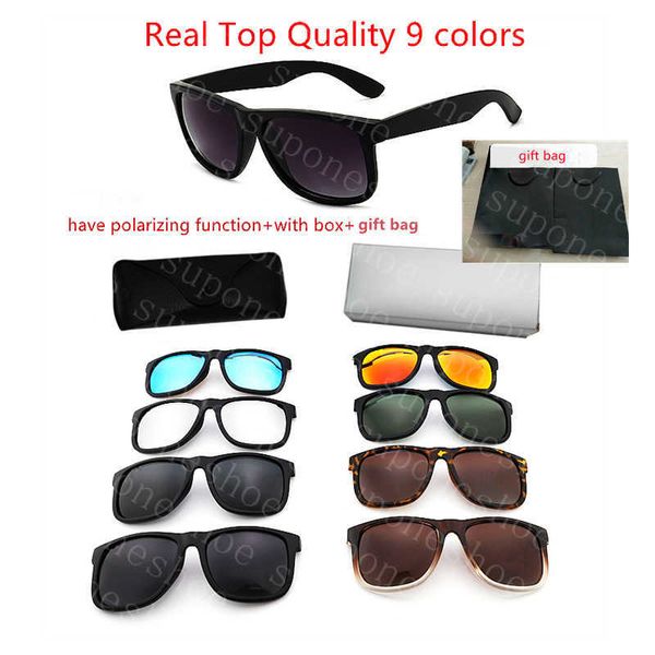 Óculos de sol de luxo para homens e mulheres ray ban óculos de sol Uv400 polarizado banhado a moda armação marca retro óculos de proteção de alta qualidade 15 cores opcional com caixa