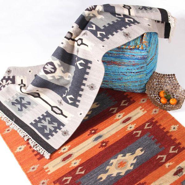 

carpets kilim bohemia 100% wool handmade carpet geometric rug solid persian turkish modern contemporary design nordic style